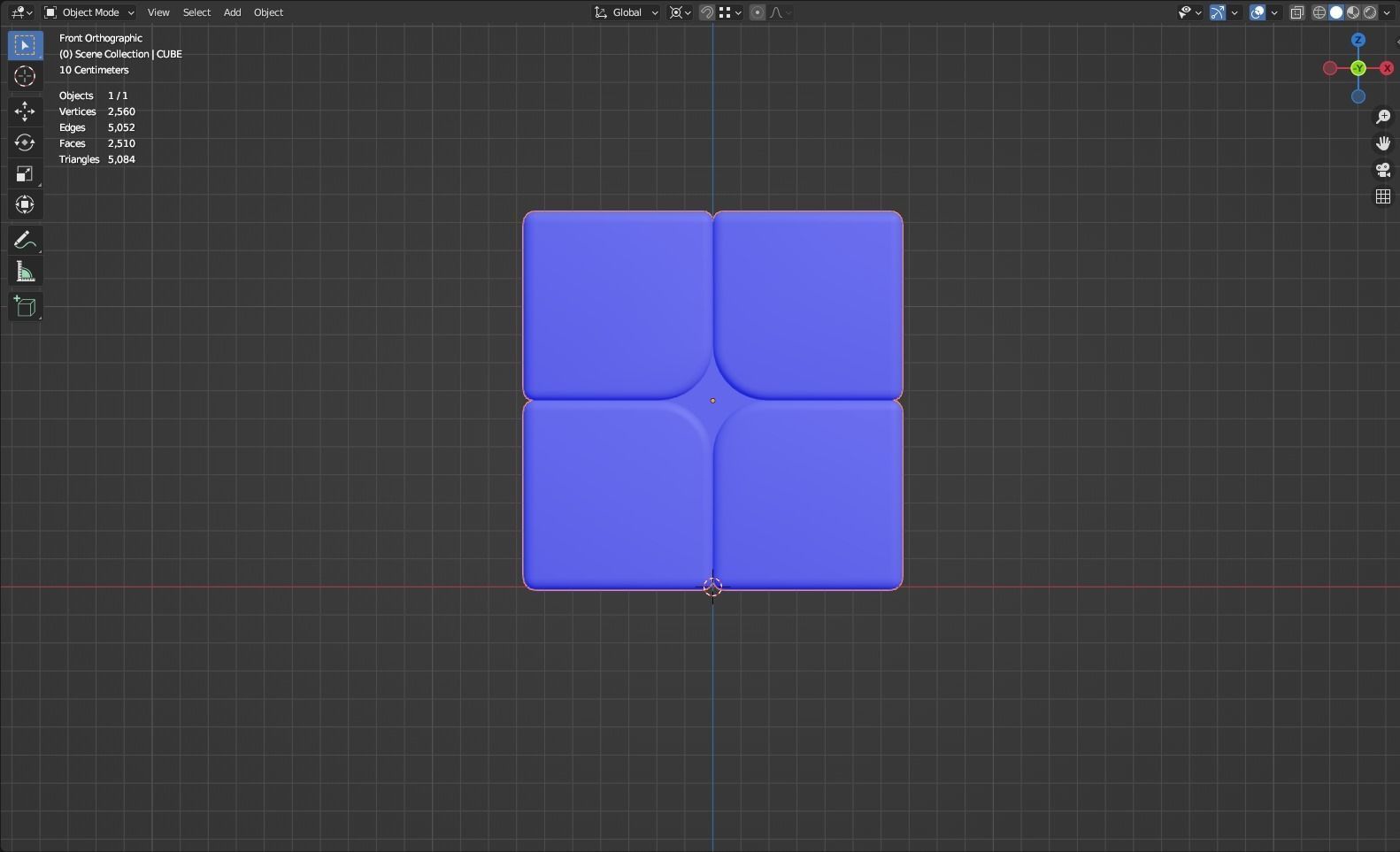 Rubiks Cube 2x2 3D model_10