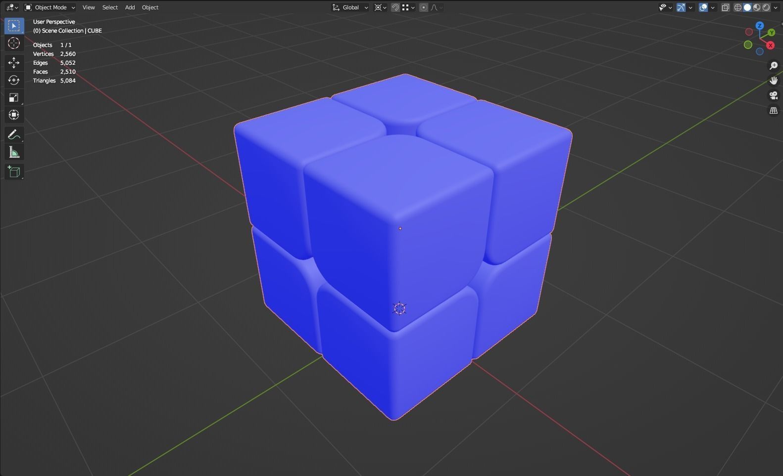 Rubiks Cube 2x2 3D model_9