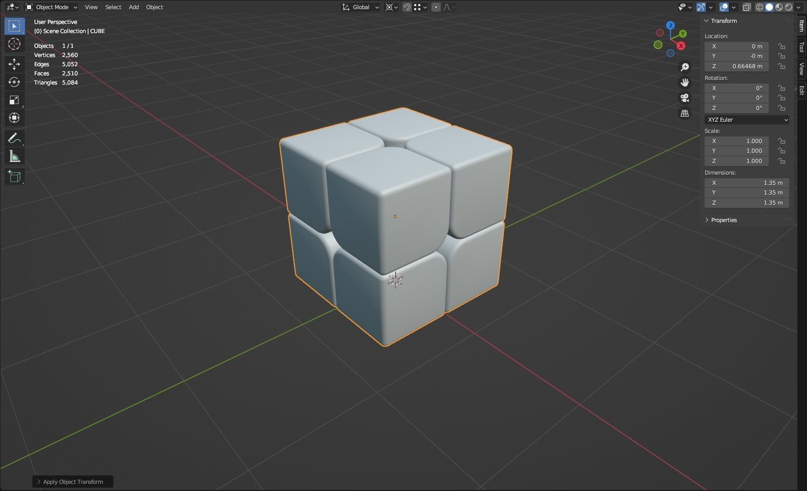 Rubiks Cube 2x2 3D model_12
