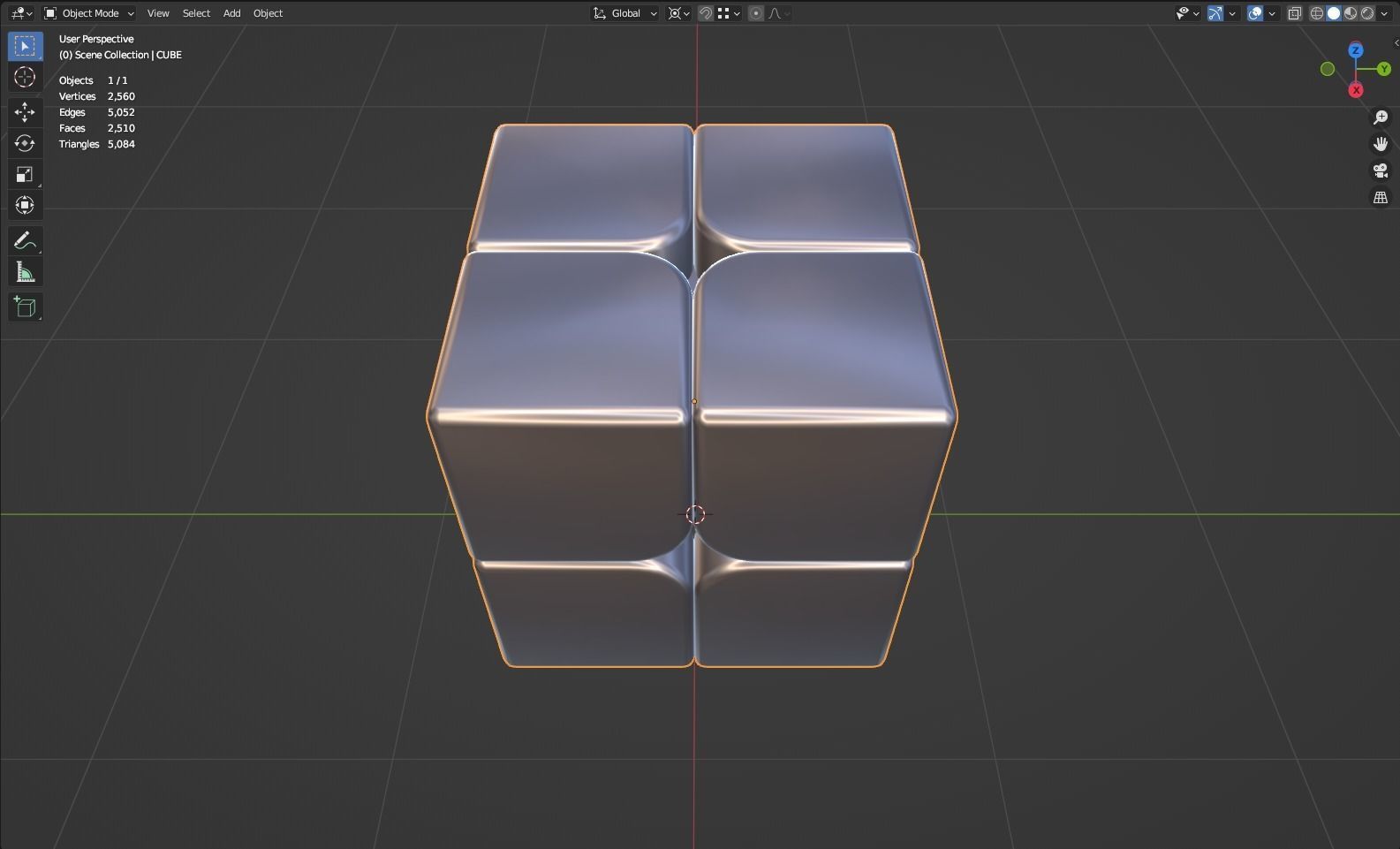 Rubiks Cube 2x2 3D model_8