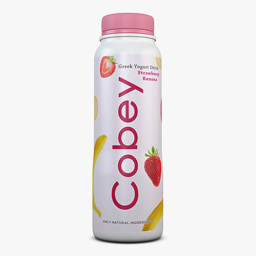 Cobey Yogurt Bottle 350ml Simple M 1 3D model 2