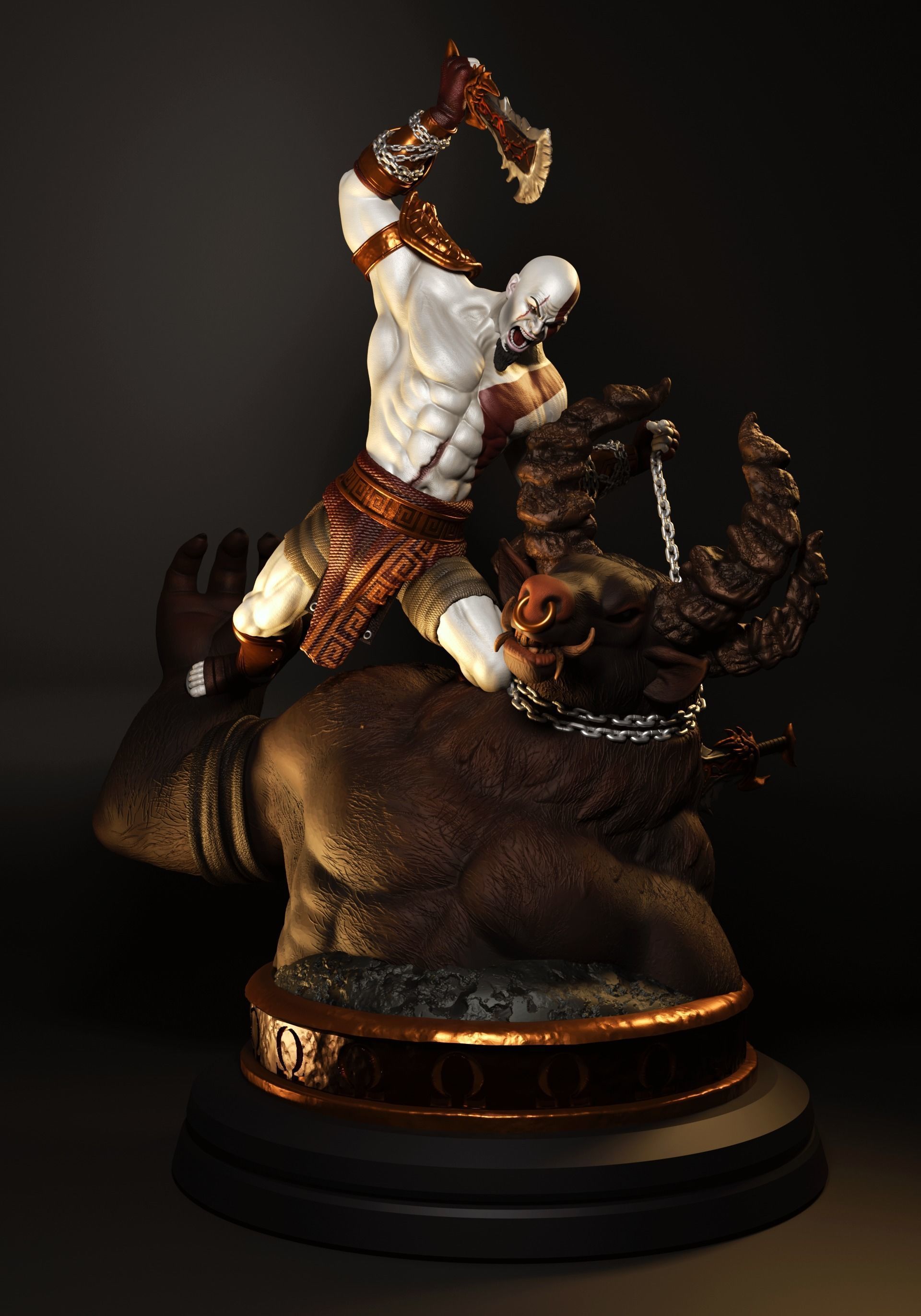Kratos - God of War 3D print model_7
