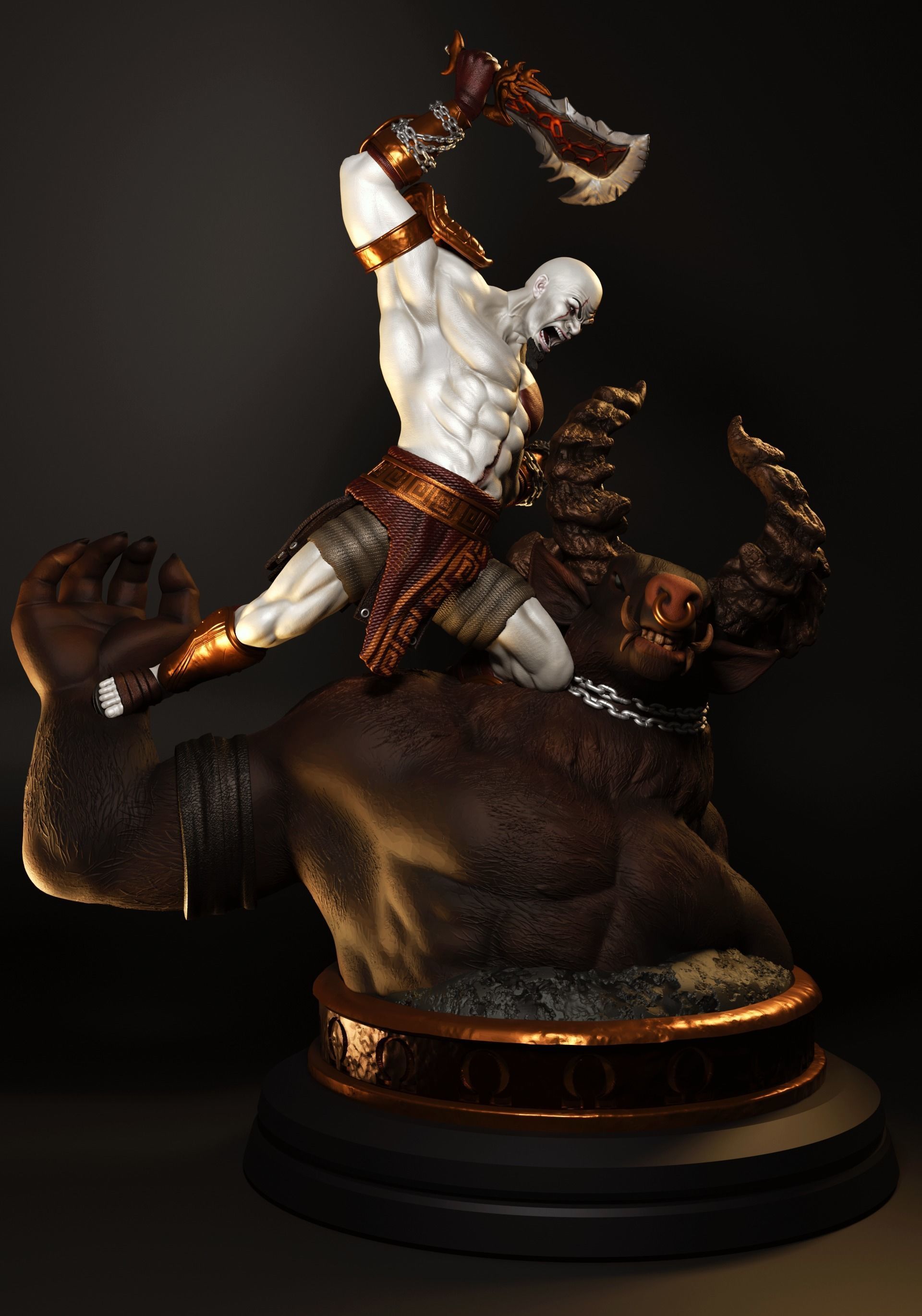 Kratos - God of War 3D print model_1