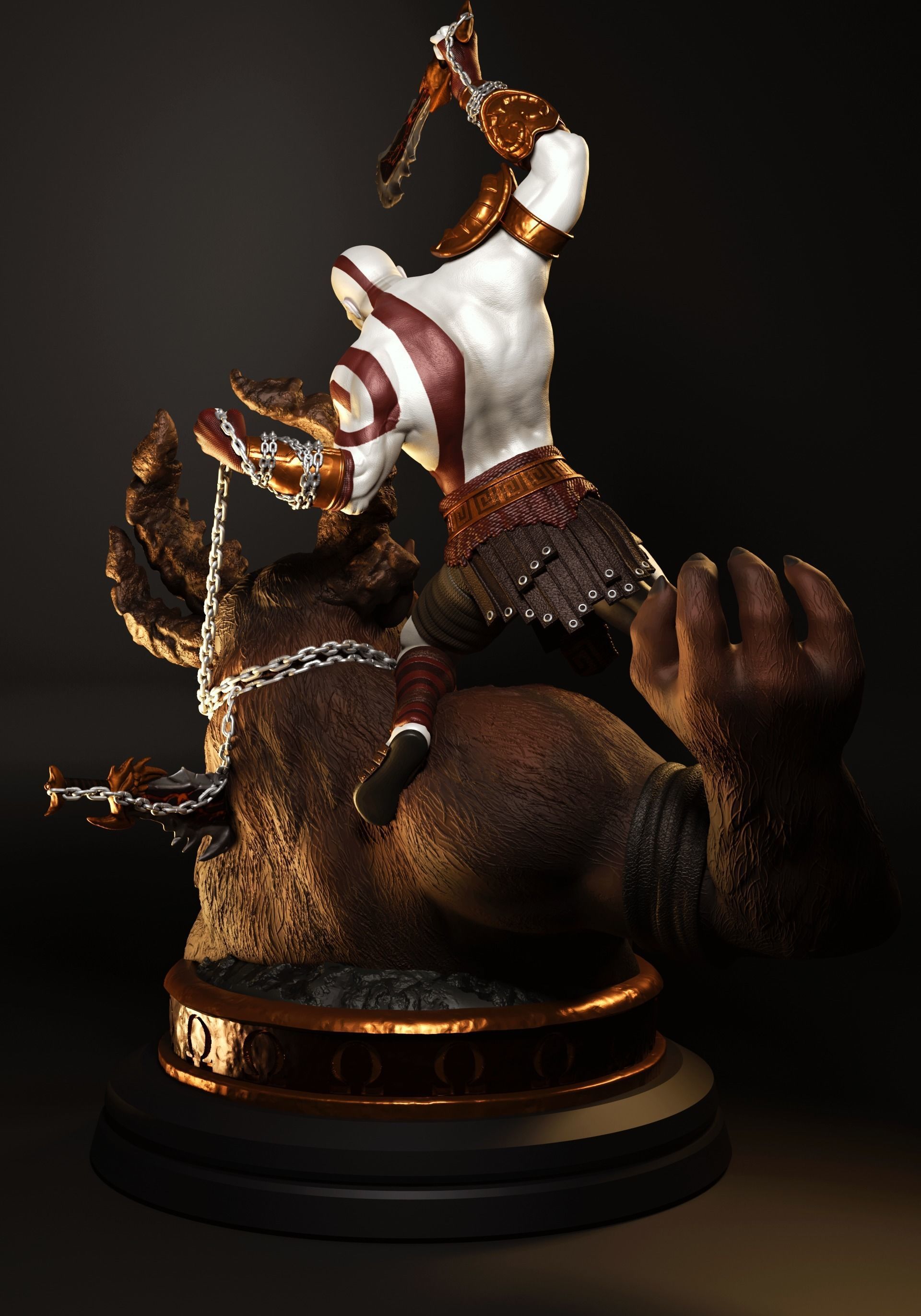 Kratos - God of War 3D print model_2