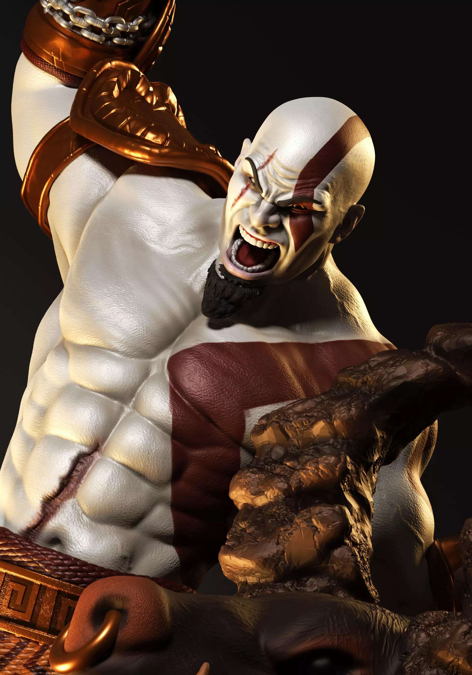 Kratos - God of War 3D print model_0