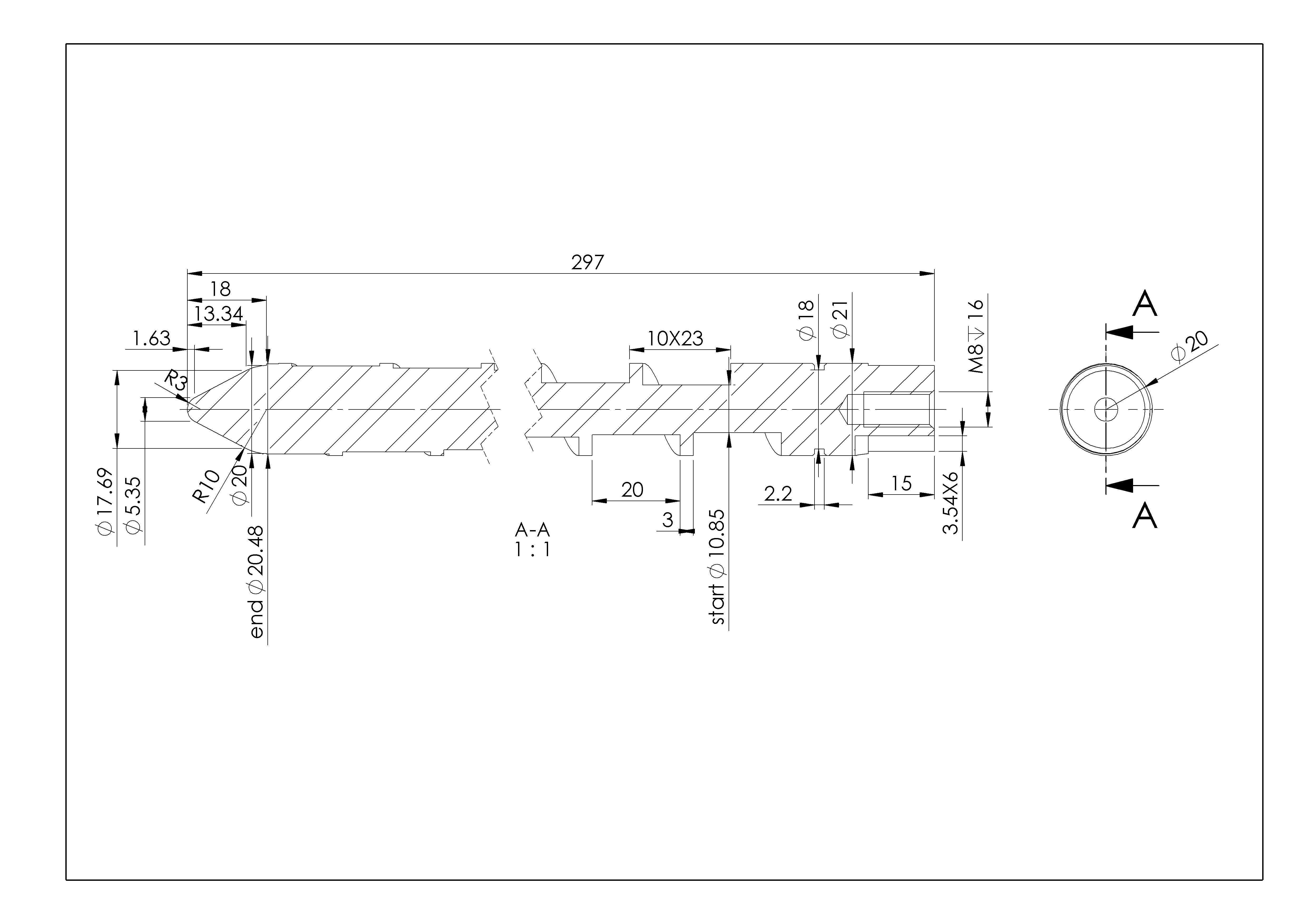 auger for filament extruder 3D model_2