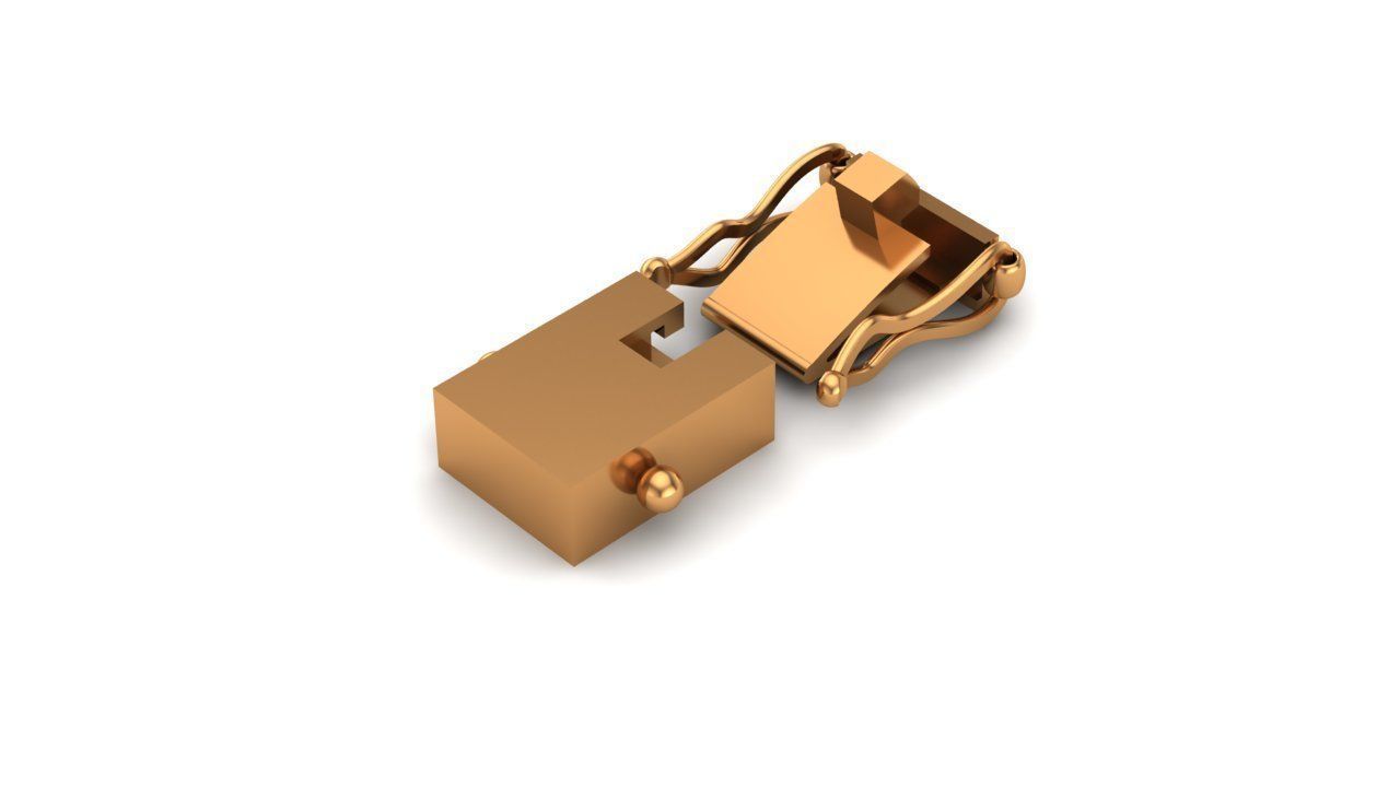 Broche-chain lock 3D print model_2