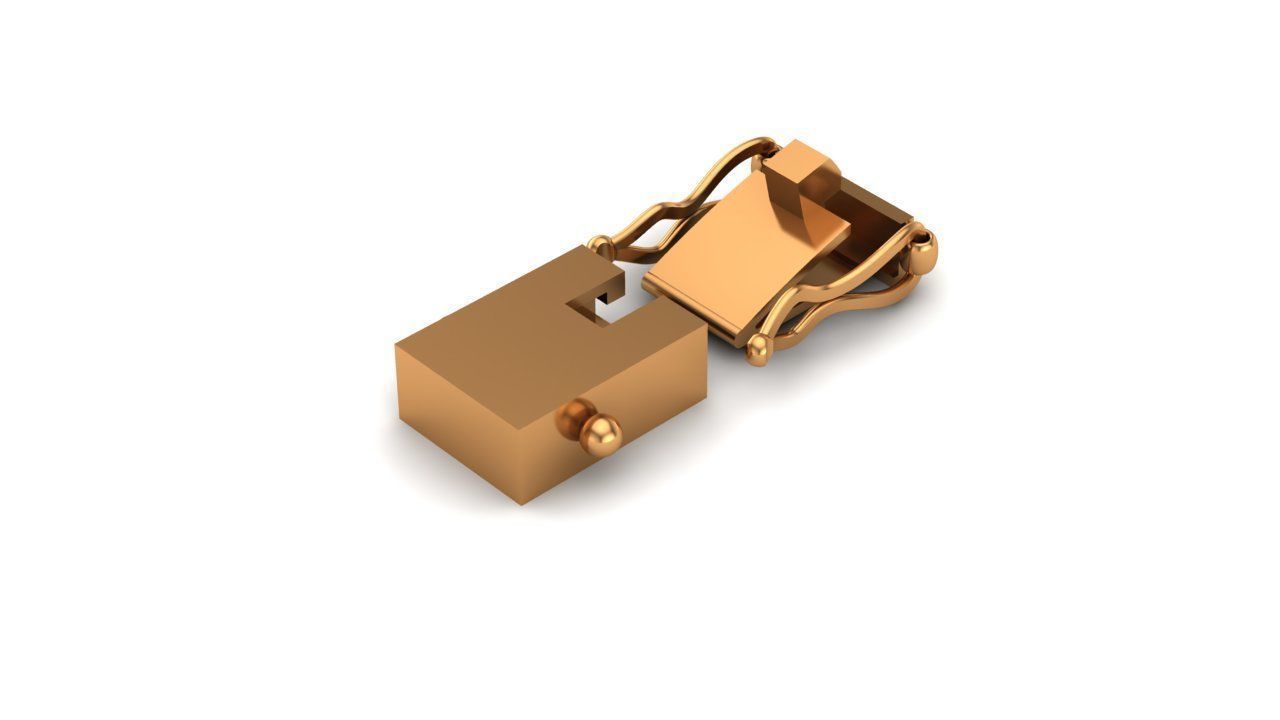 Broche-chain lock 3D print model_4