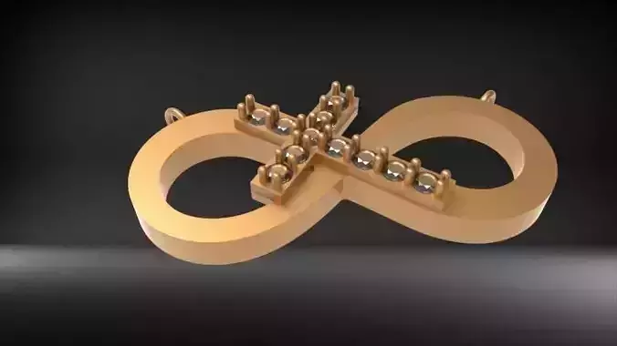 Infinity Diamond cross Necklace Pendant Jewelry gift