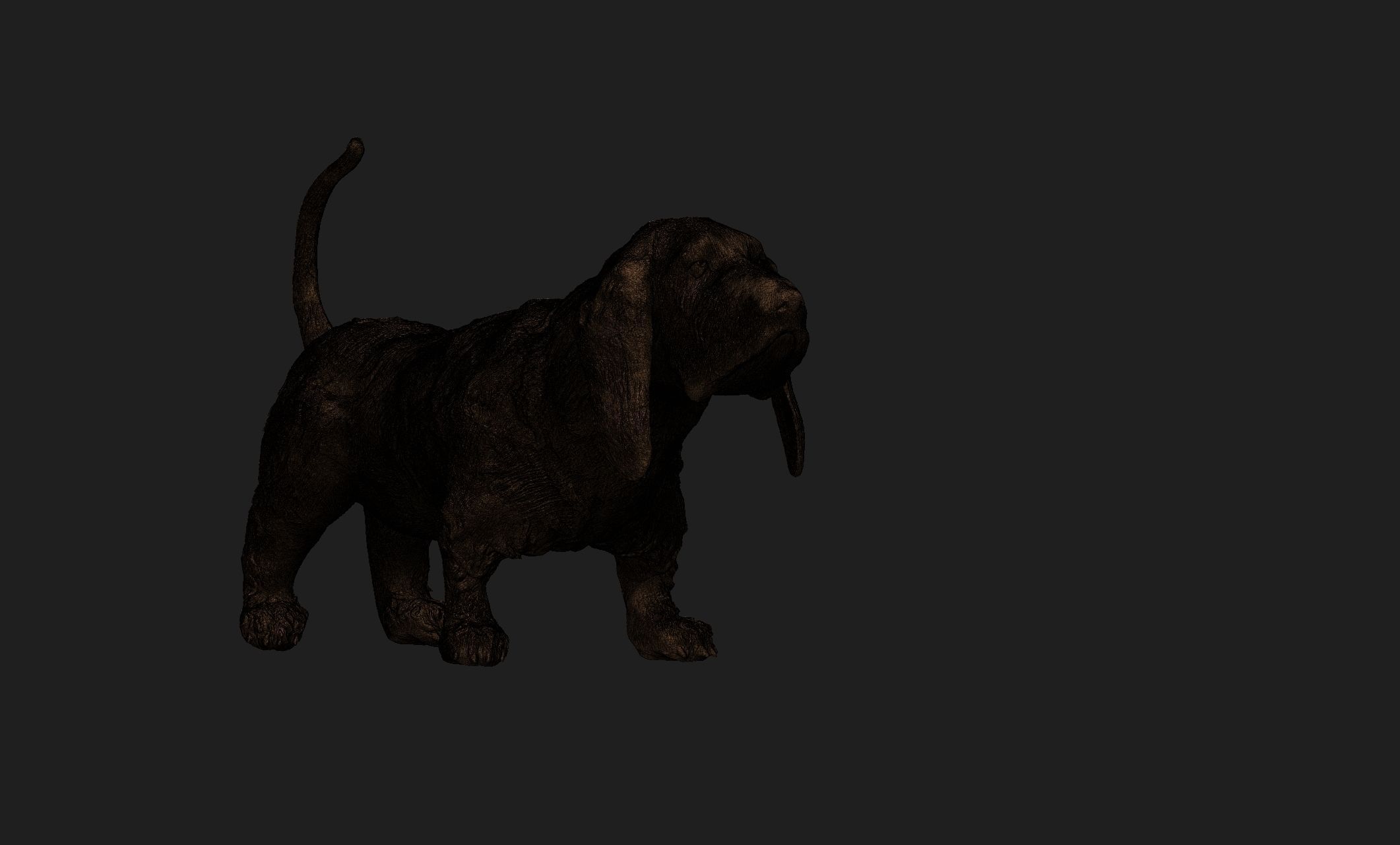 basset dog 3D print model_3