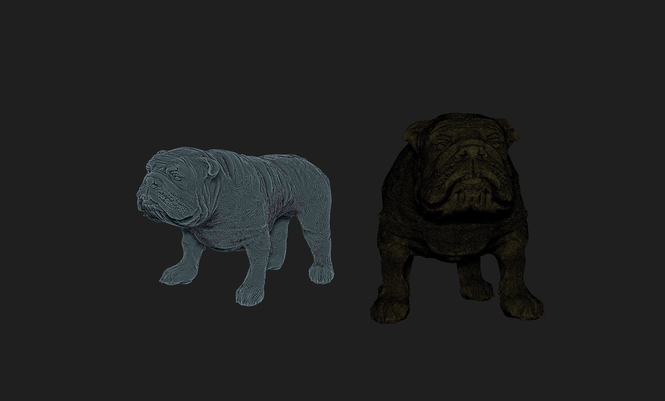 bulldog dog 3D print model_3