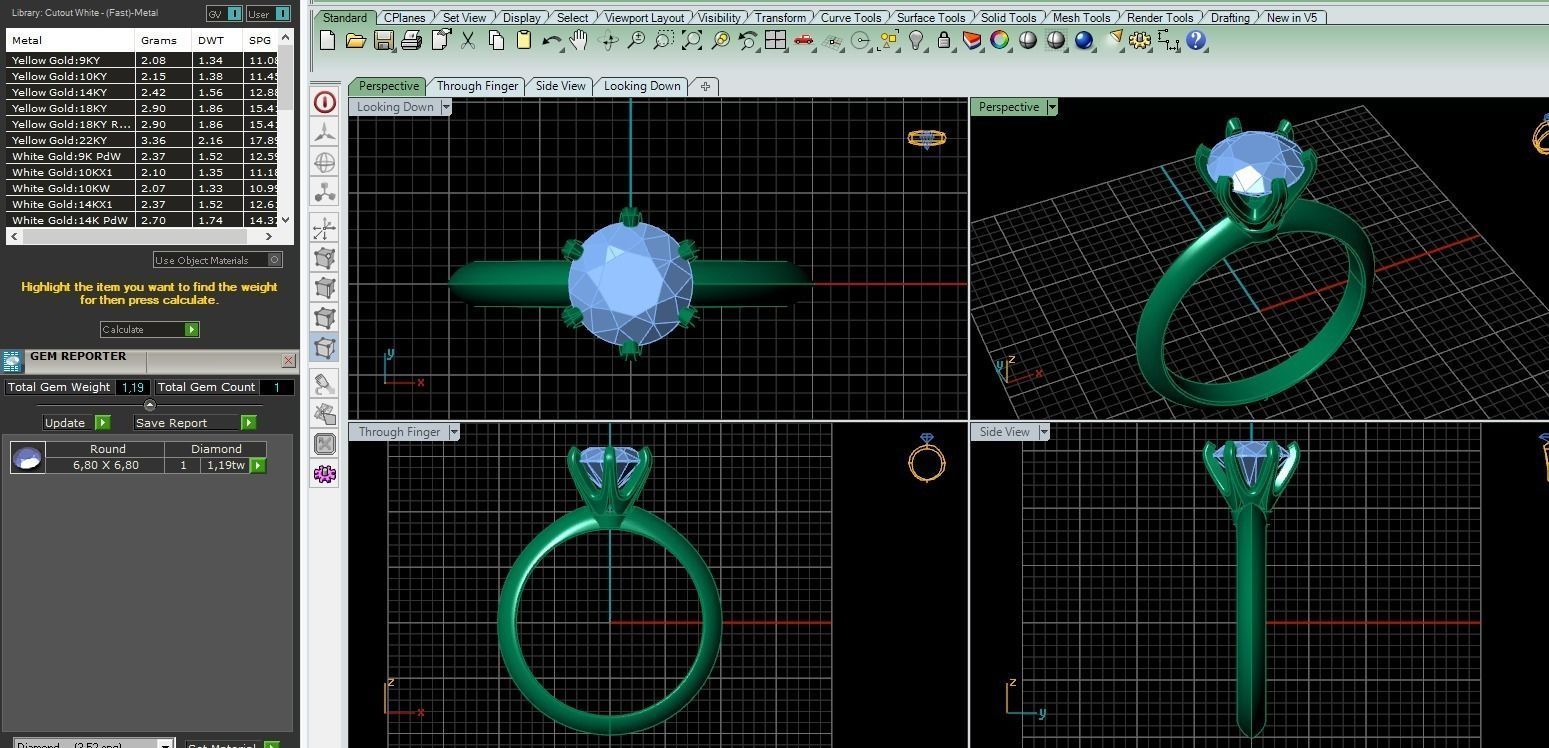 19 ring oval 3D print model_1