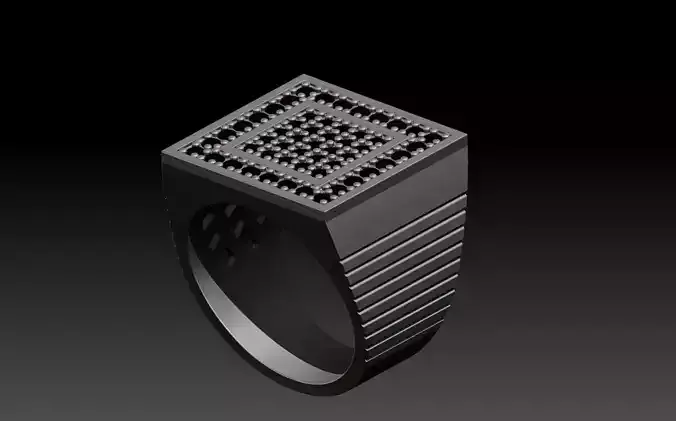 MAN RING WITH GEMSTONES