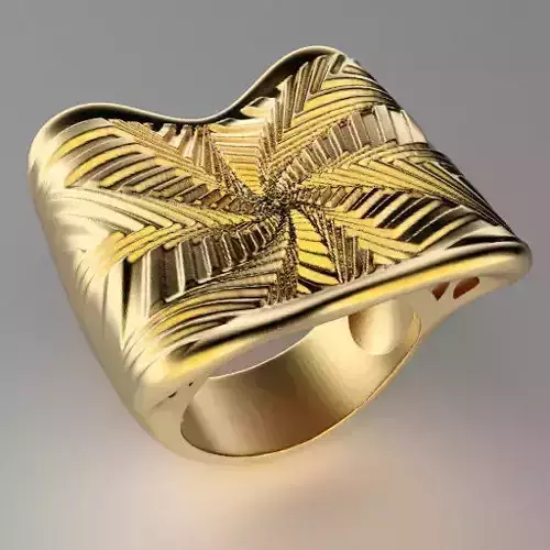 optical art ring star
