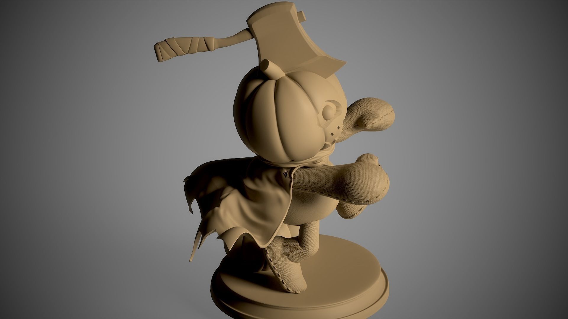 Pumpkinmon Digimon 3D print model_20