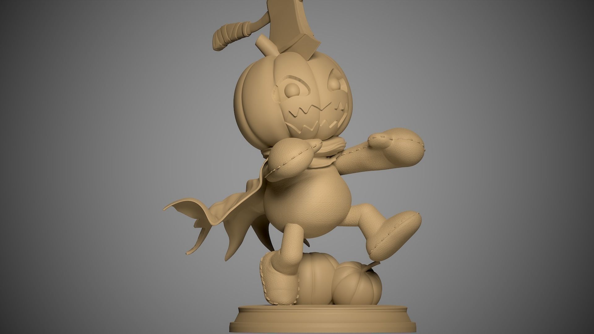 Pumpkinmon Digimon 3D print model_19
