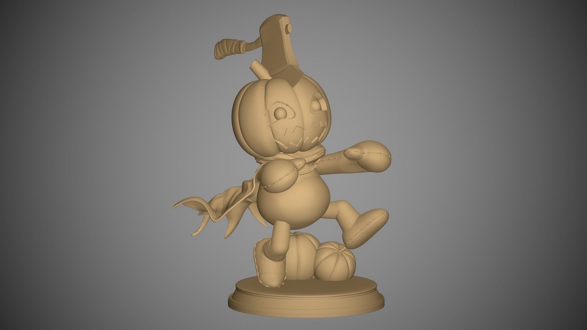 Pumpkinmon Digimon 3D print model_22