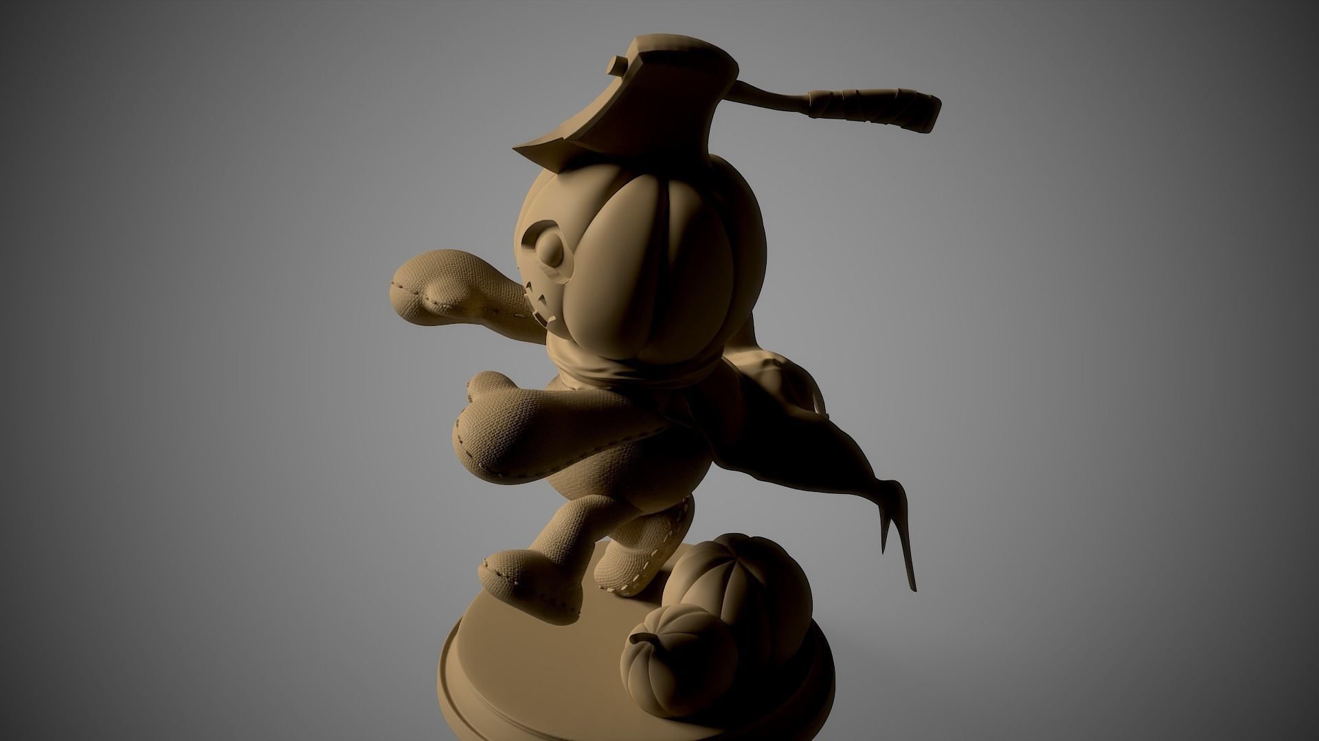 Pumpkinmon Digimon 3D print model_21