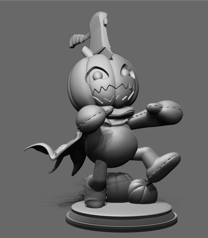 Pumpkinmon Digimon 3D print model_11