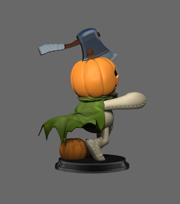 Pumpkinmon Digimon 3D print model_6