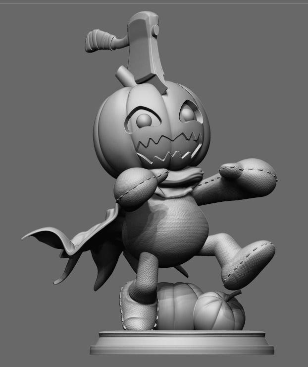 Pumpkinmon Digimon 3D print model_8