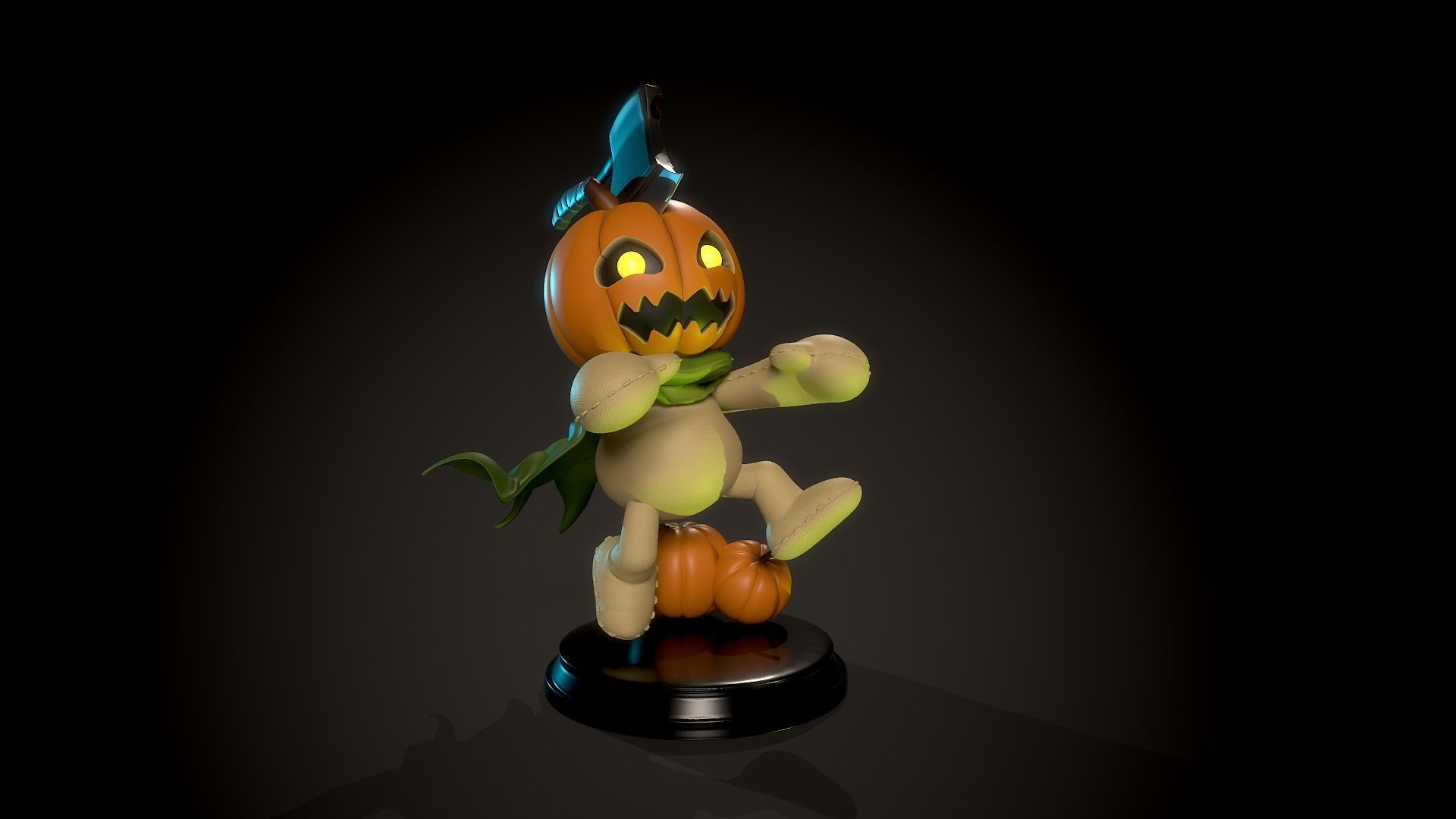 Pumpkinmon Digimon 3D print model_2