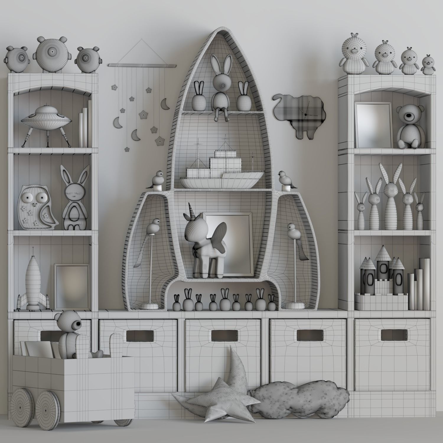 Decor set for kids 1 3D model_1