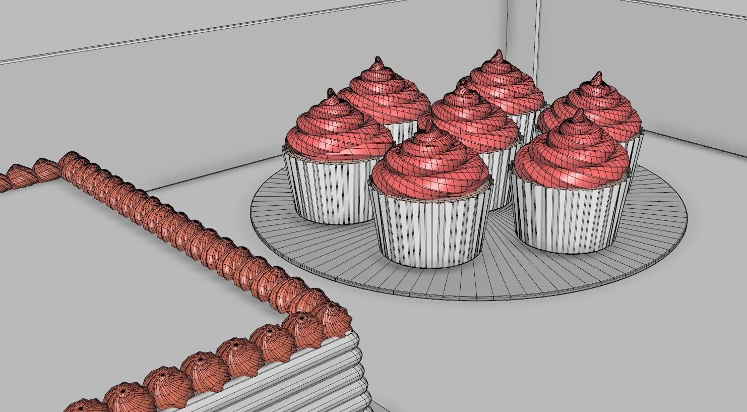 Wooden Party Candy Cart 2 3D model_13