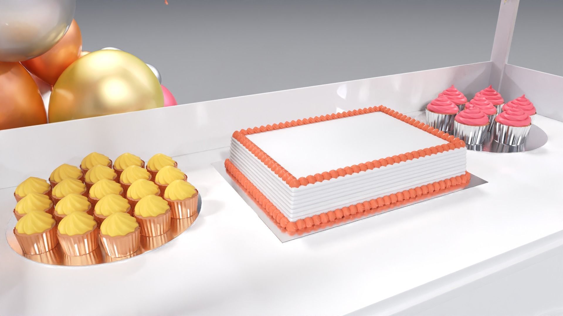 Wooden Party Candy Cart 2 3D model_1