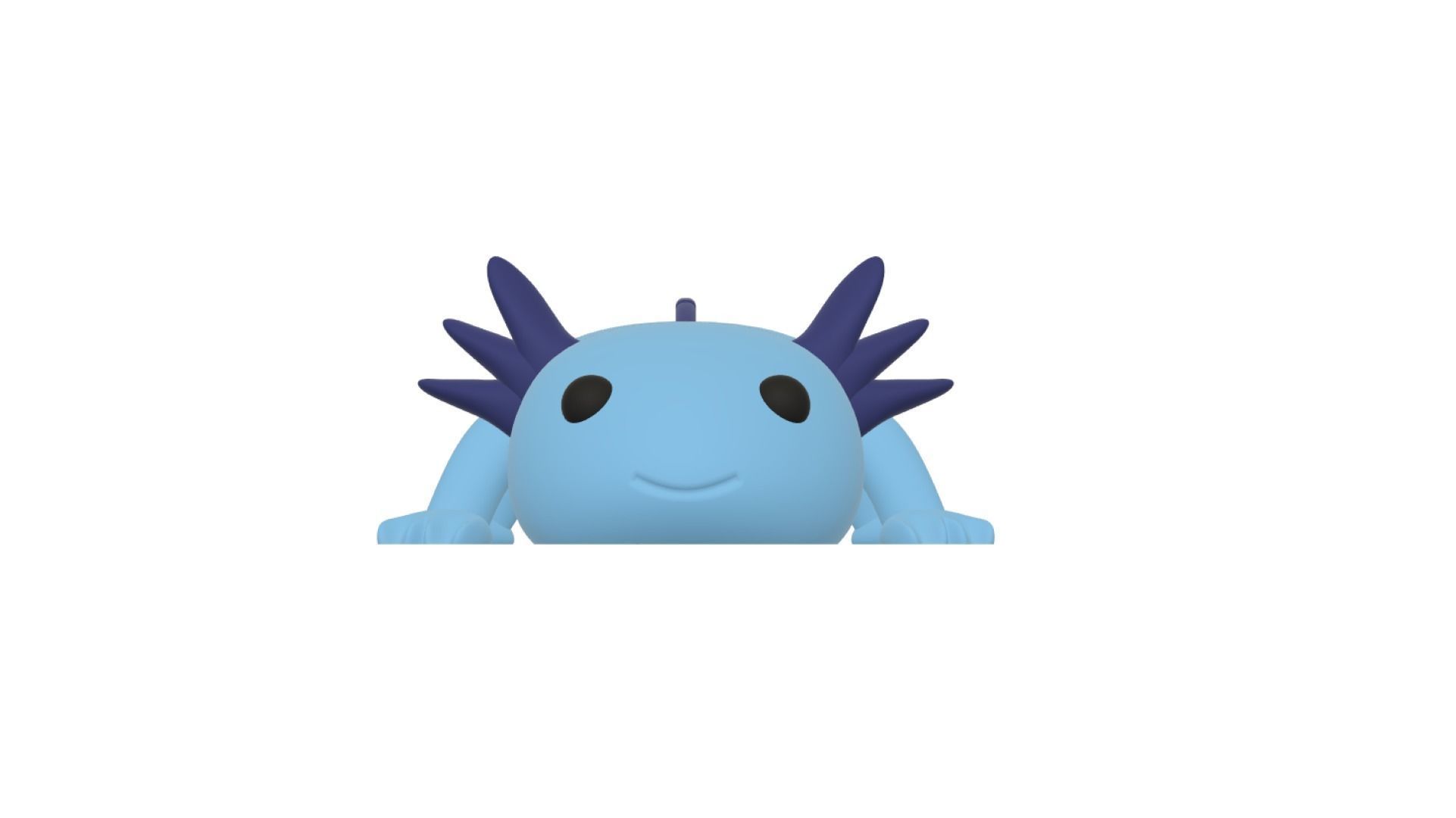 Cute Flexi Fidget Axolotl 3D print model_8