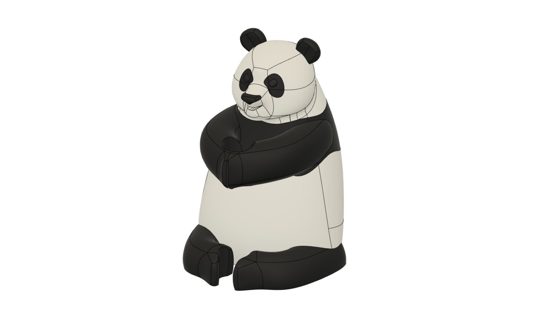 Cute Panda Holder Helper 3D print model_7