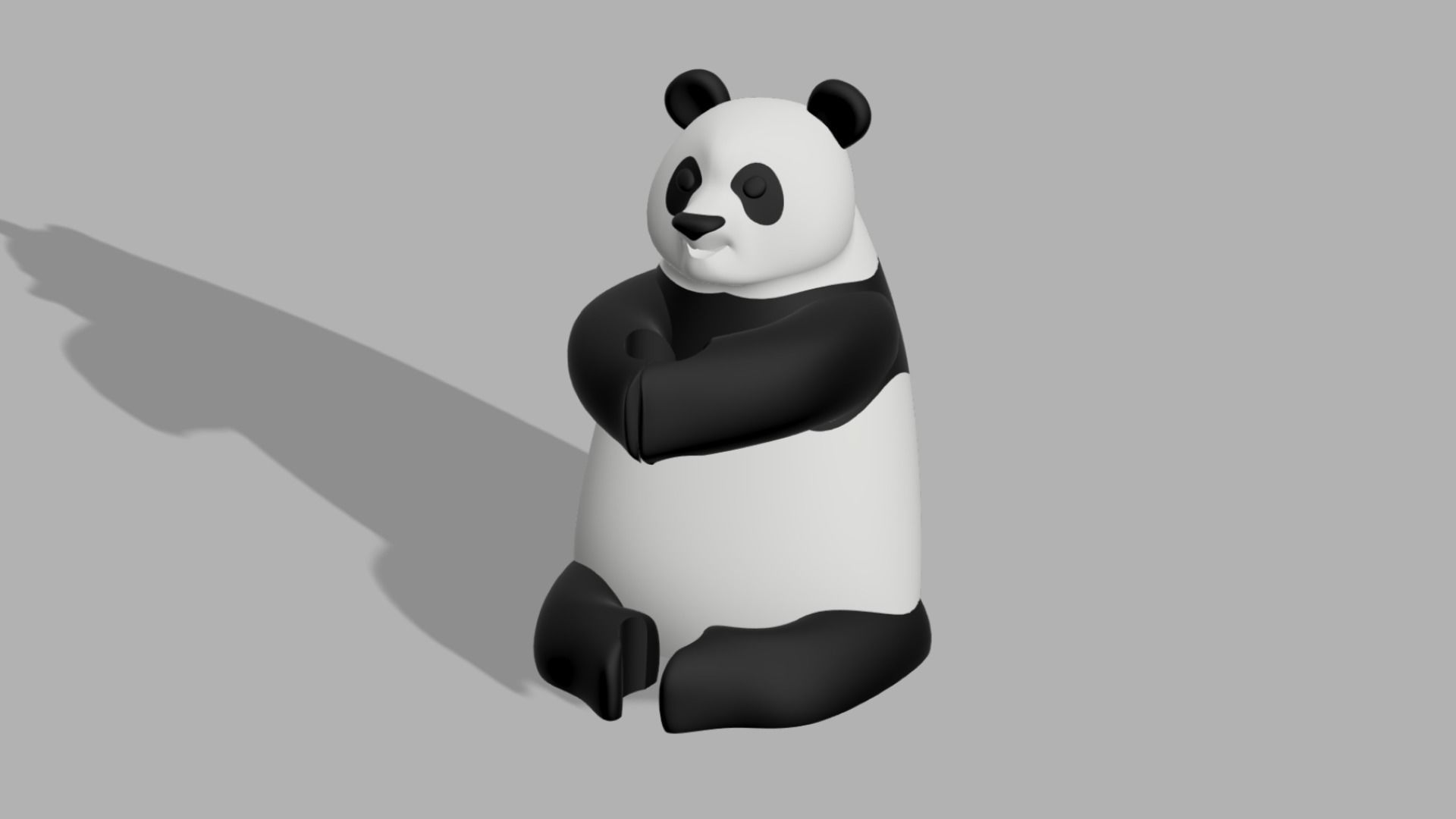Cute Panda Holder Helper 3D print model_3