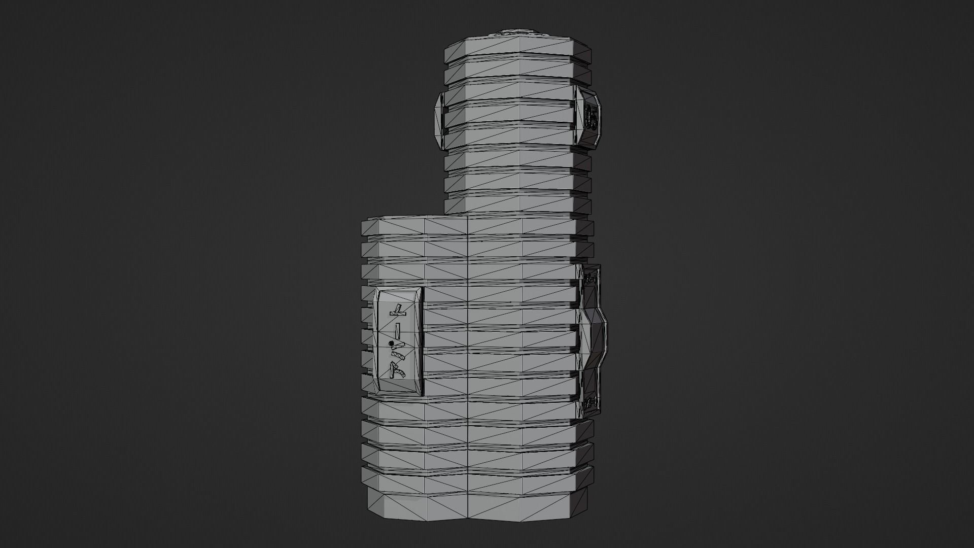 SciFi Cyberpunk Building 05 Low-poly 3D model_9