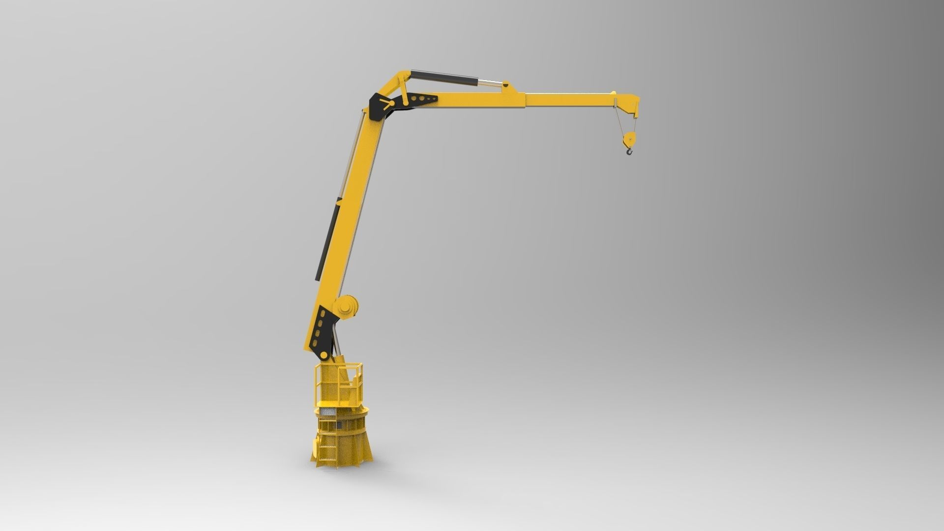 Crane Deck Ship 3D model_3