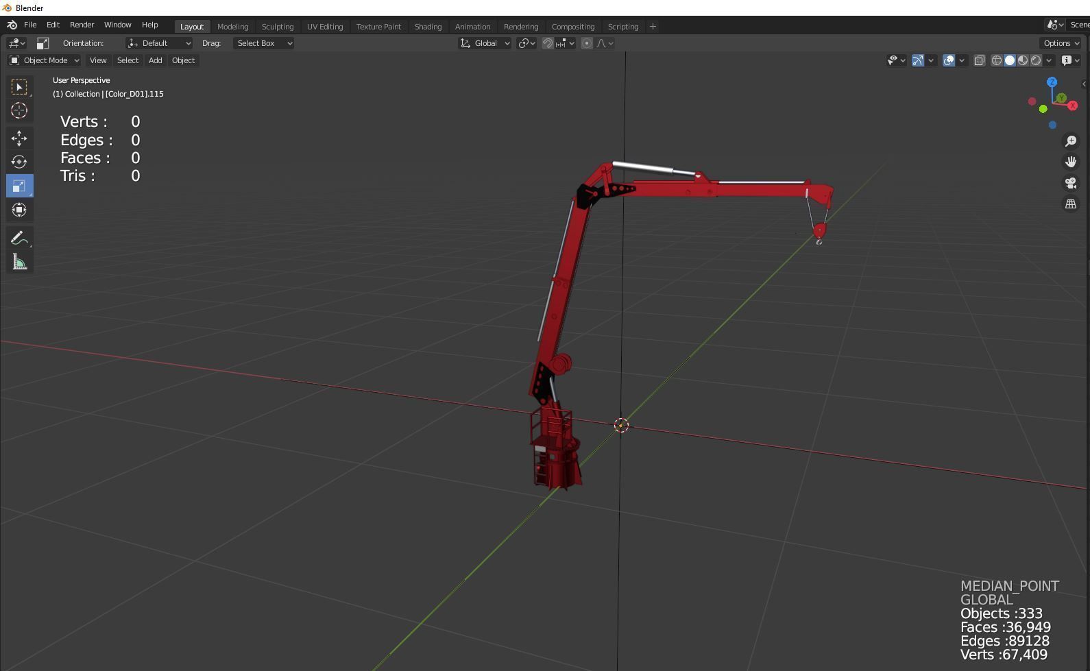 Crane Deck Ship 3D model_2