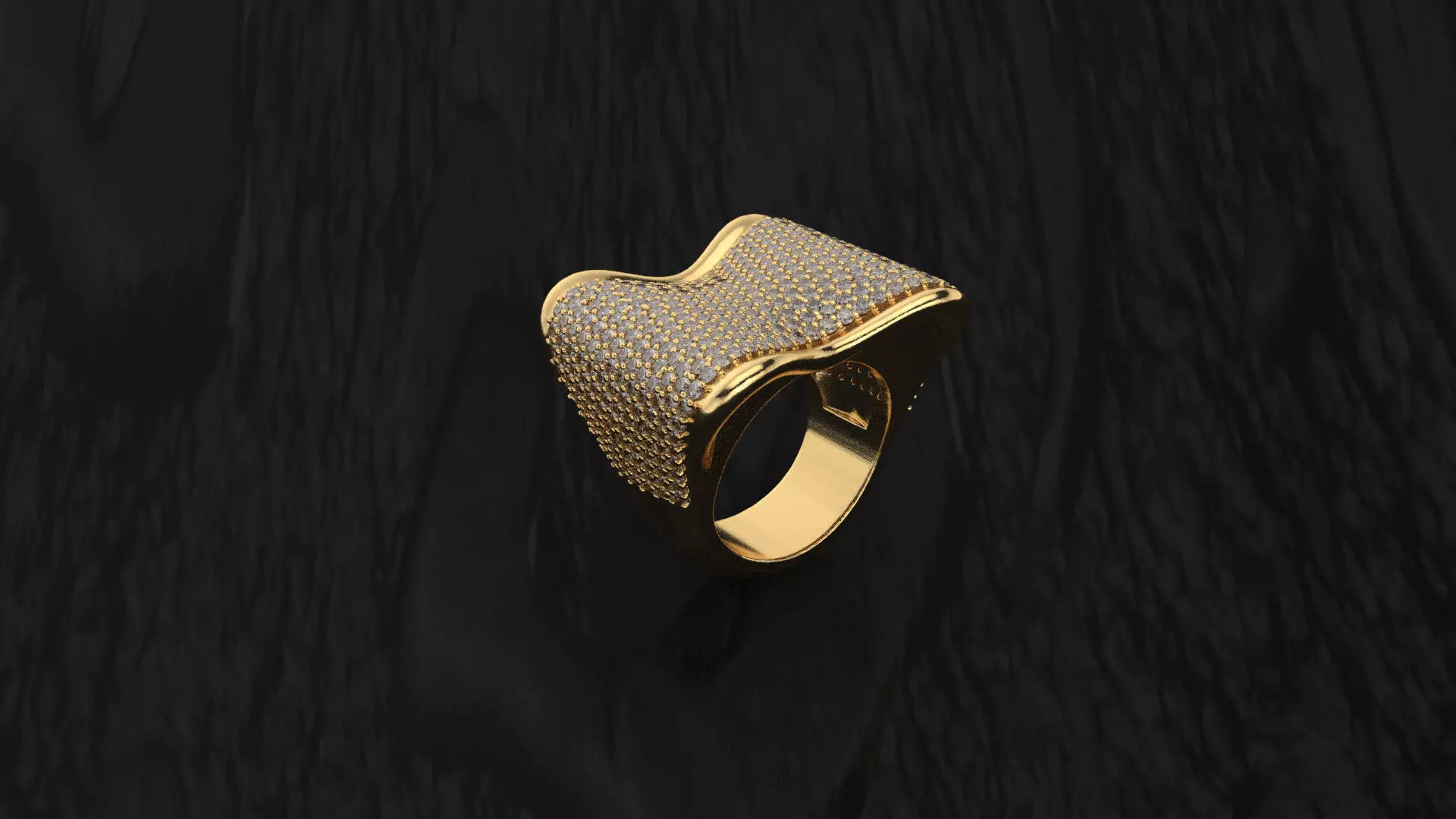 gems accented ring  3D print model_0