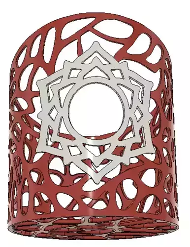 Crown Chakra Glass Vase Holder 3D print model