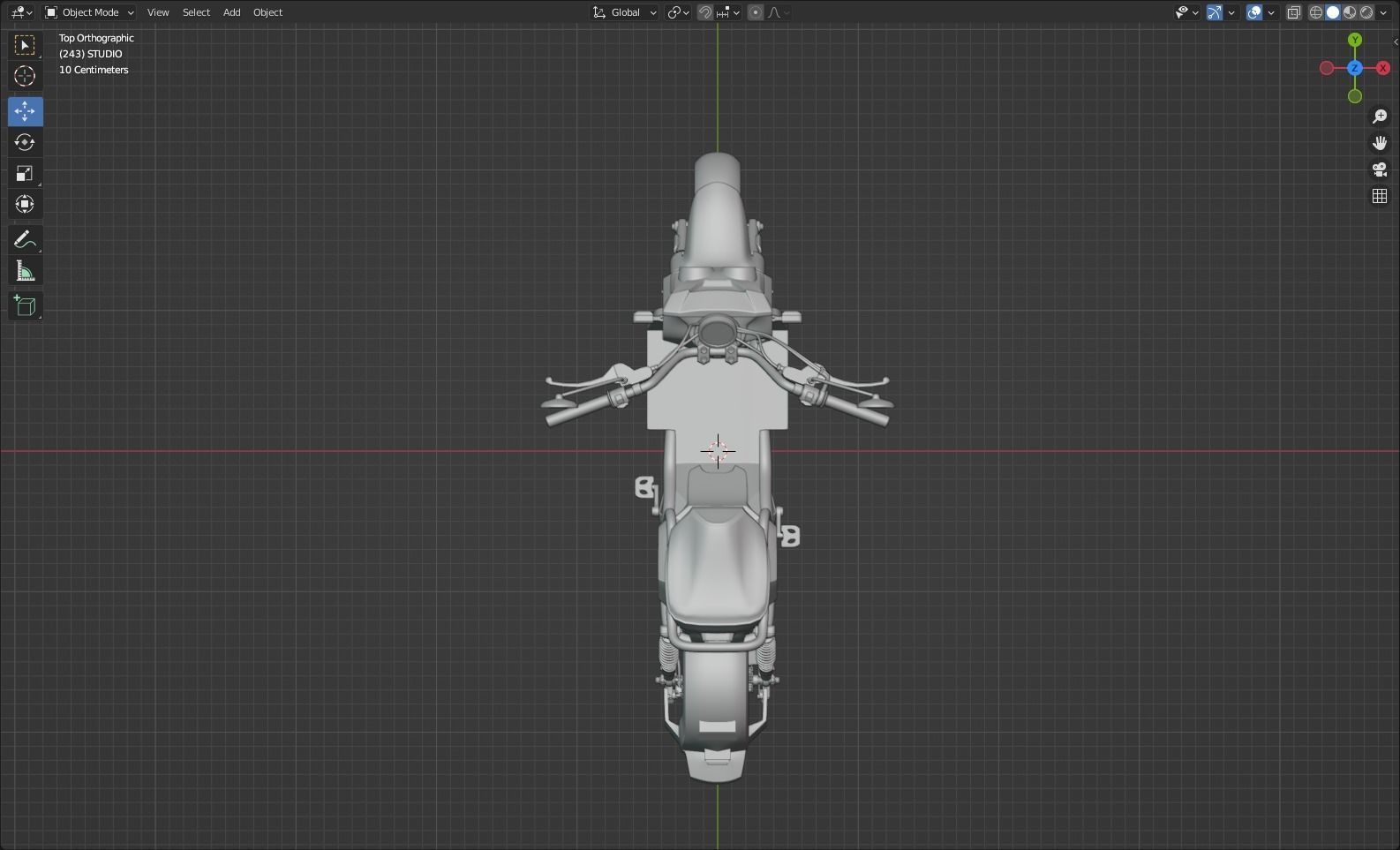 HONDA ZOOMER E Low-poly 3D model_12