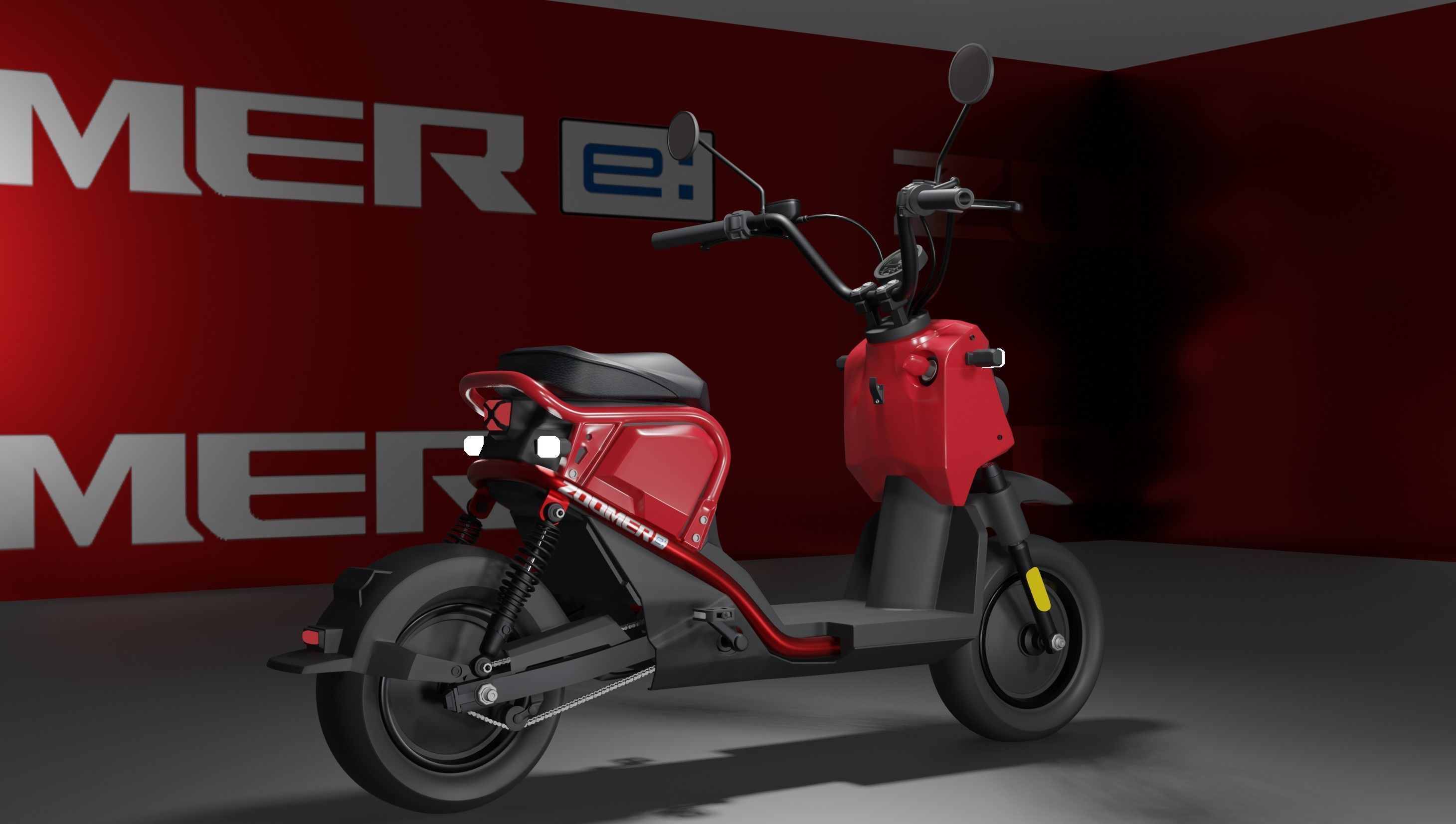 HONDA ZOOMER E Low-poly 3D model_1