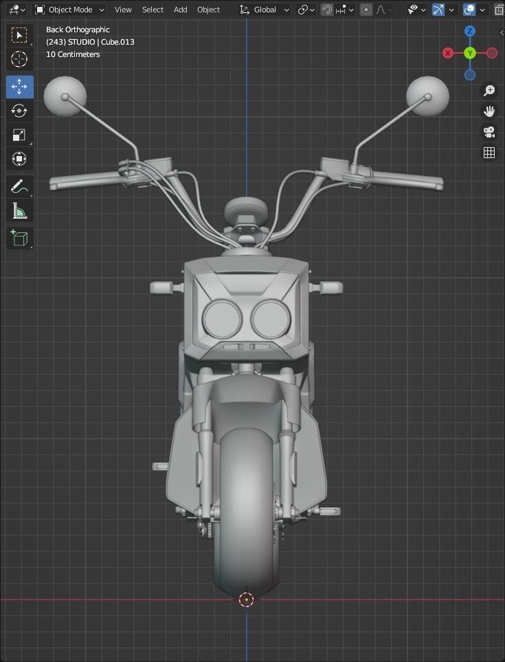 HONDA ZOOMER E Low-poly 3D model_10
