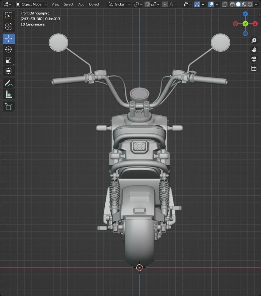 HONDA ZOOMER E Low-poly 3D model_11