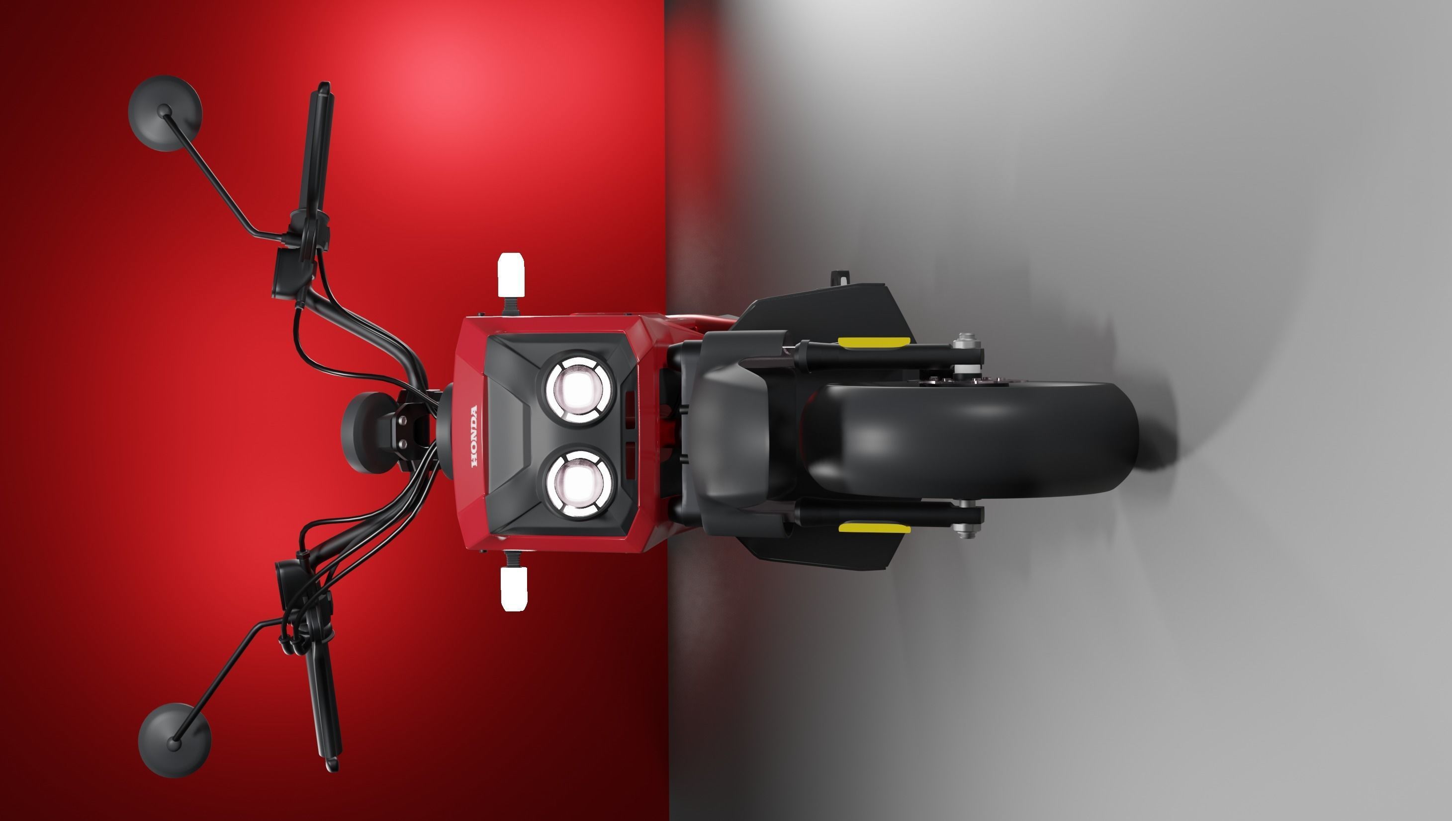 HONDA ZOOMER E Low-poly 3D model_5