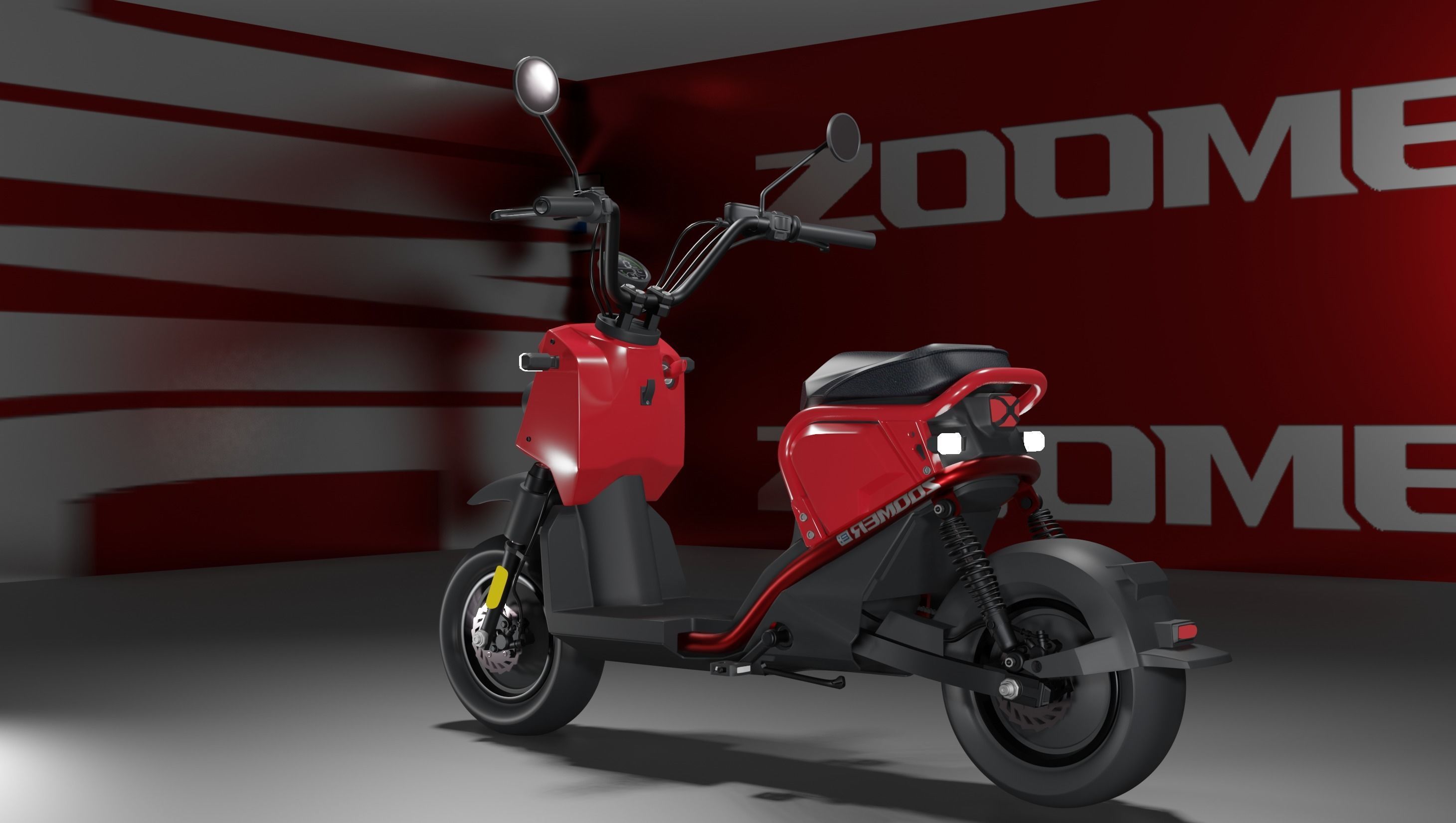 HONDA ZOOMER E Low-poly 3D model_2