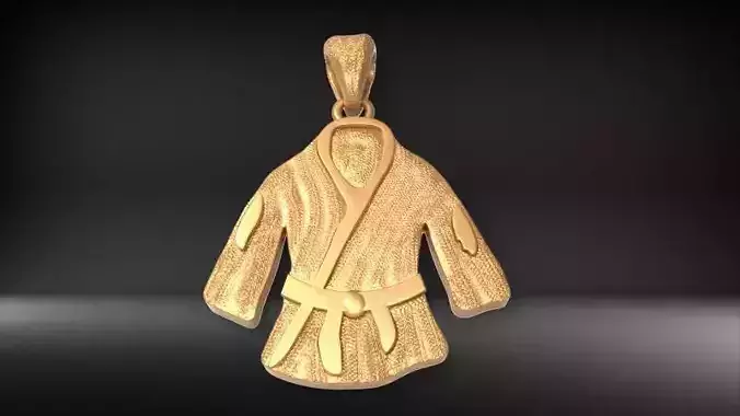 Martial Arts Karate Robe 3D  Pendant Charm Necklace 3D print model