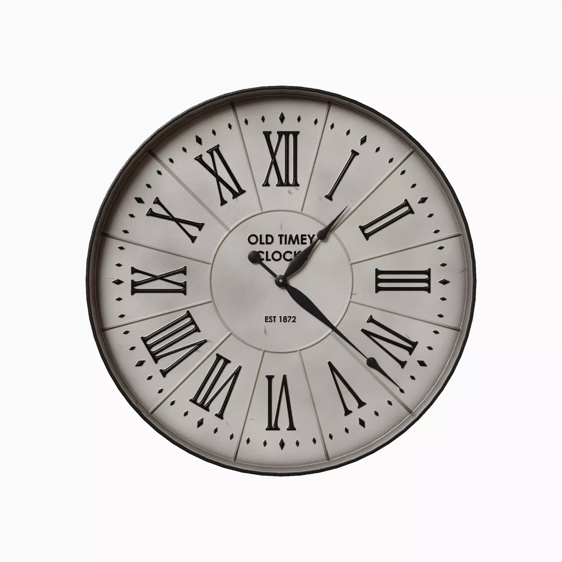 Vintage Classic Clock Low-poly 3D model_0