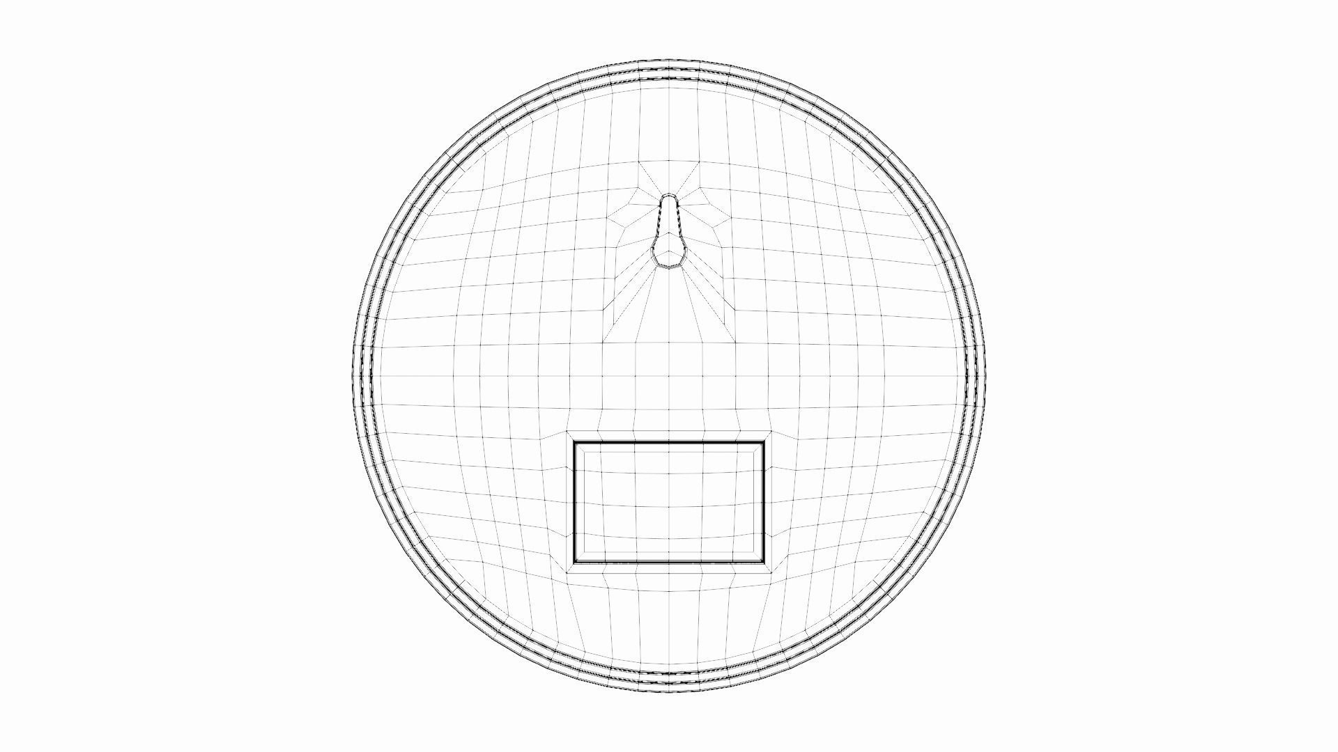 Vintage Classic Clock Low-poly 3D model_10