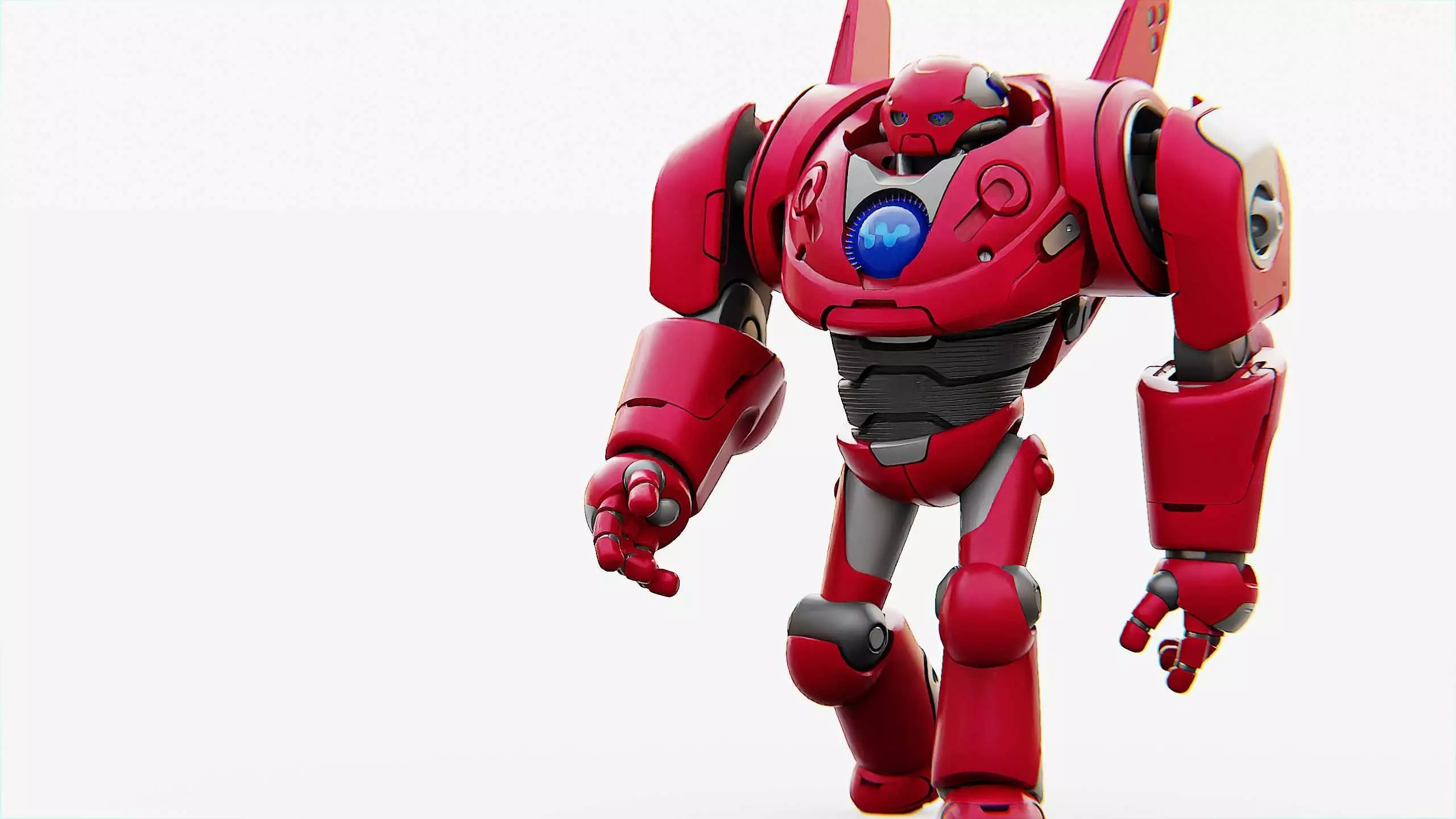 BATTLE DROID RED DEMON  RIGGED 3D model_0