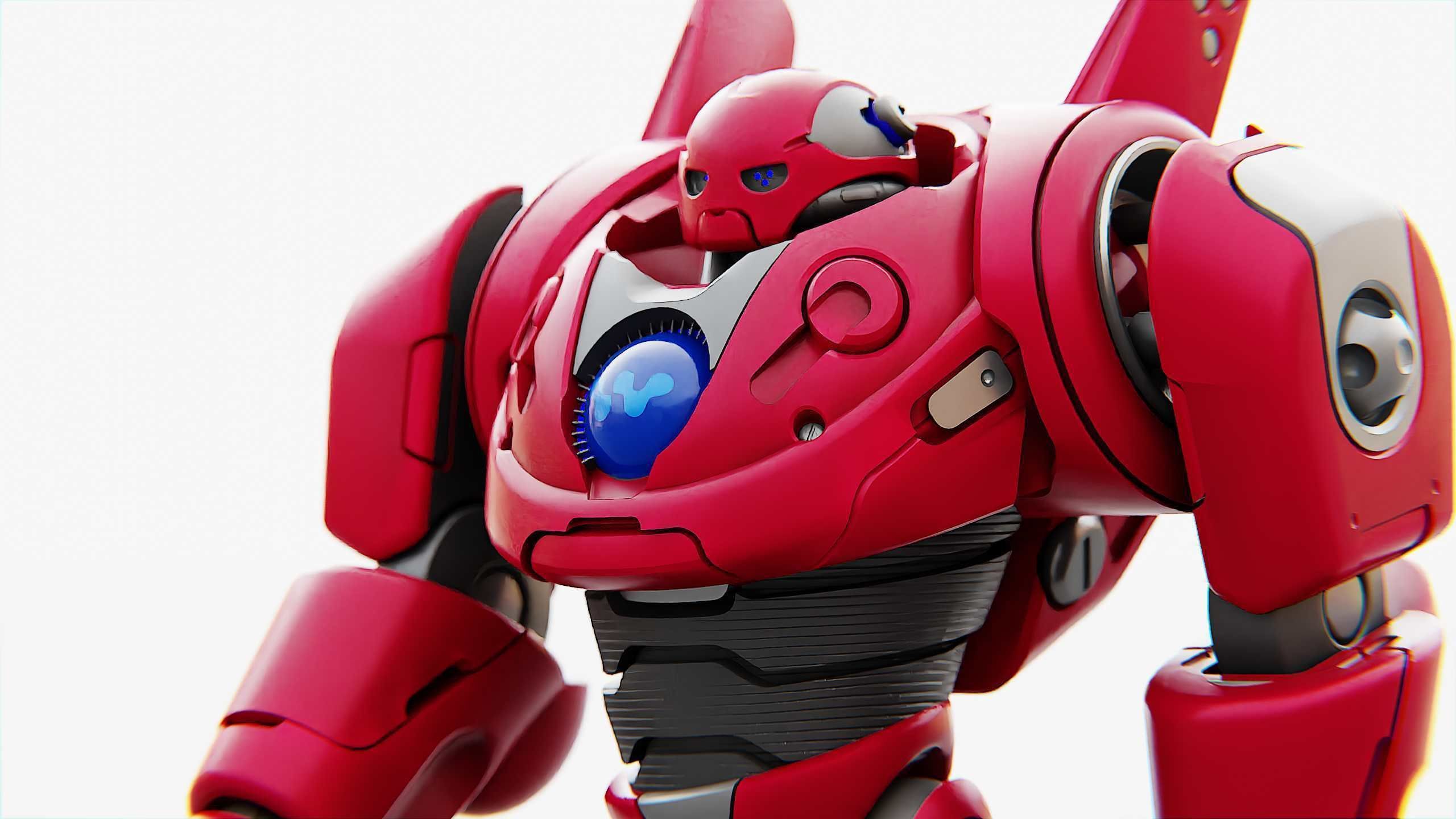 BATTLE DROID RED DEMON  RIGGED 3D model_29