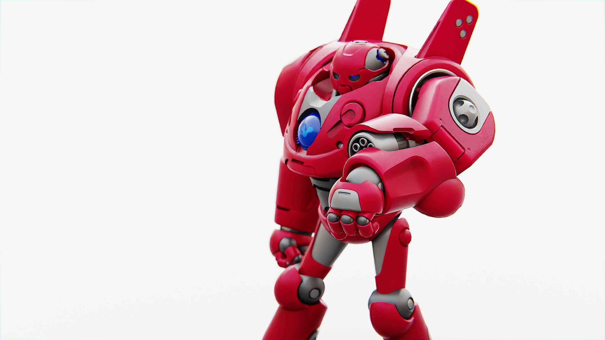 BATTLE DROID RED DEMON  RIGGED 3D model_14