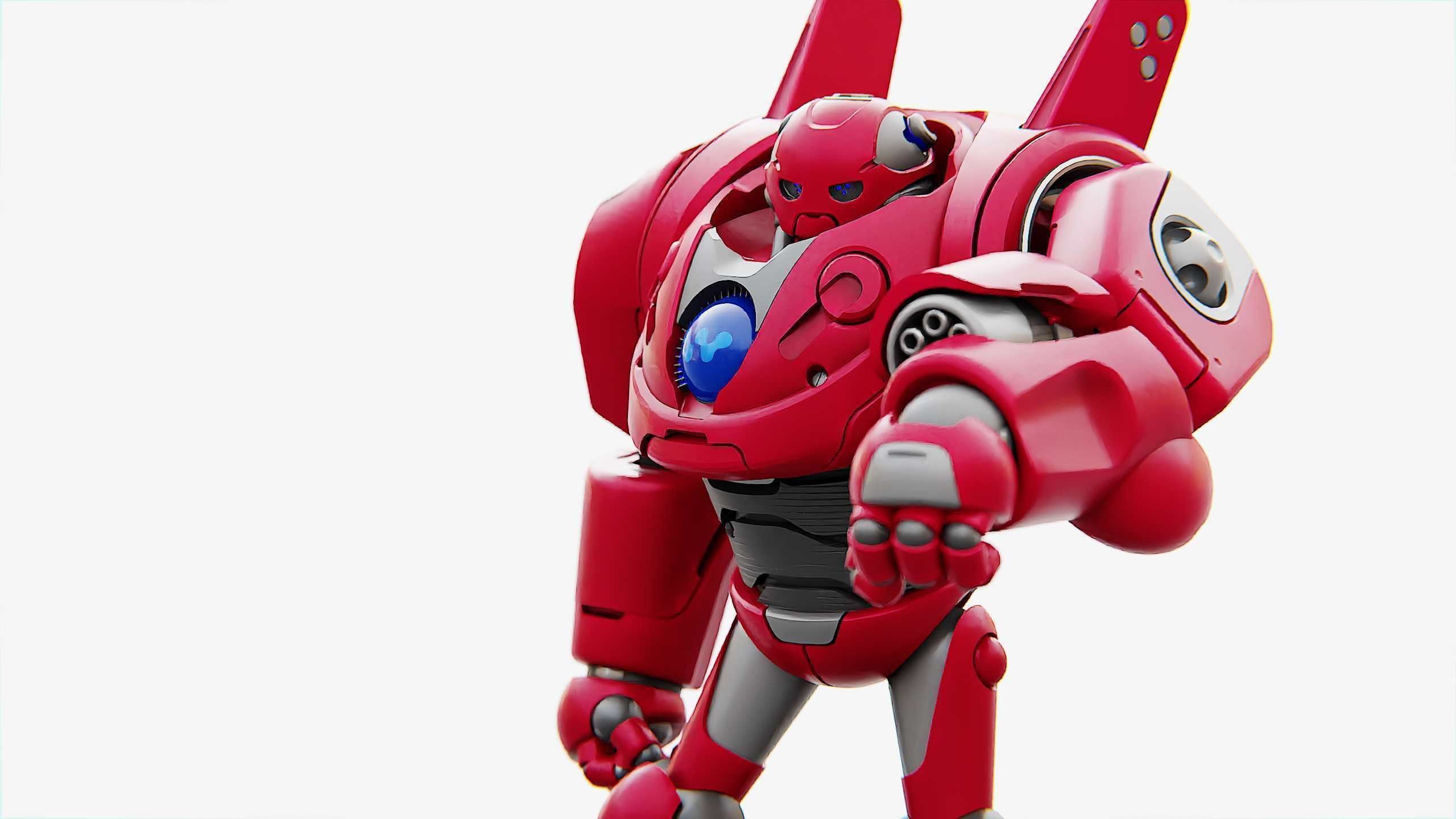 BATTLE DROID RED DEMON  RIGGED 3D model_15